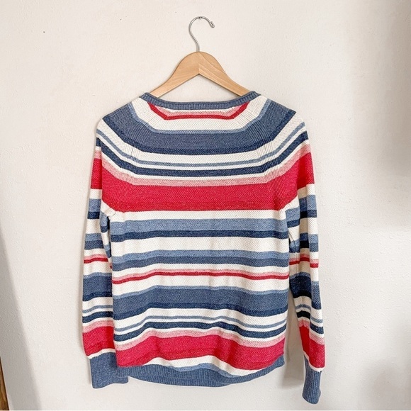 L.L. Bean | Striped Knit Cozy Cotton Sweater - Picture 3 of 9